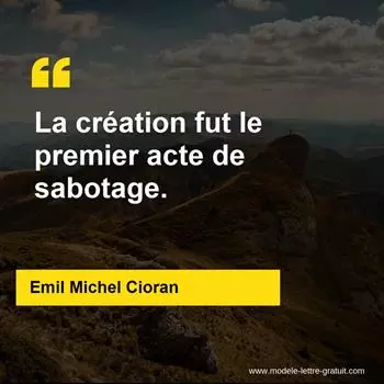 Citation Emil Michel Cioran