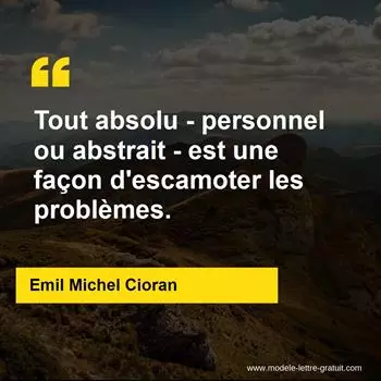 Citation Emil Michel Cioran