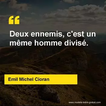 Citation Emil Michel Cioran