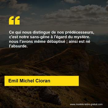 Citation de Emil Michel Cioran