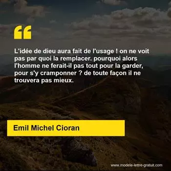 Citation Emil Michel Cioran