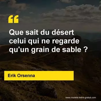 Citation Erik Orsenna