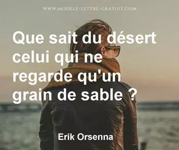 Citation de Erik Orsenna