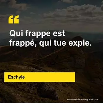 Citation Eschyle