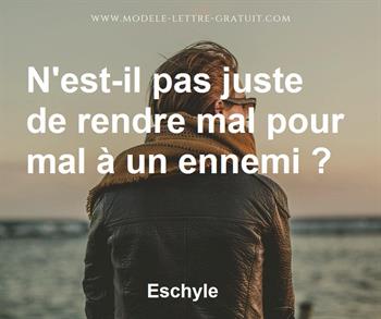 Citation de Eschyle