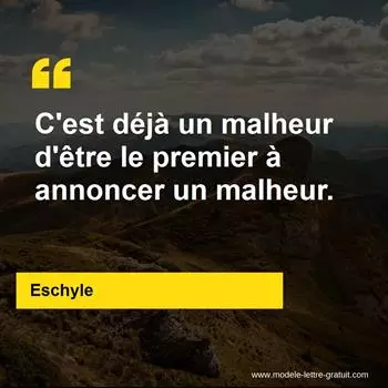 Citation Eschyle