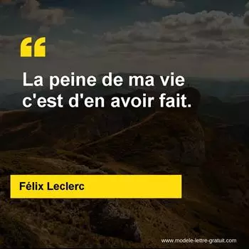 Citation Félix Leclerc