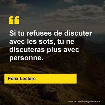 Citation Félix Leclerc