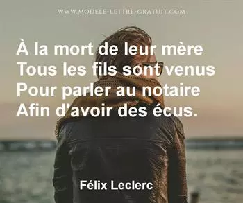 Citation de Félix Leclerc