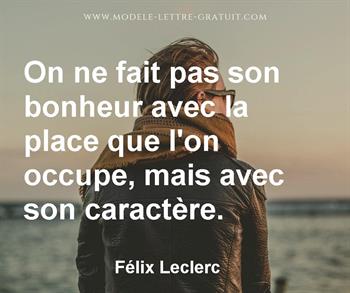 Citation de Félix Leclerc