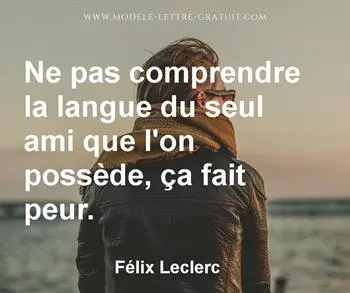 Citation de Félix Leclerc