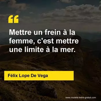 Citation Félix Lope De Vega