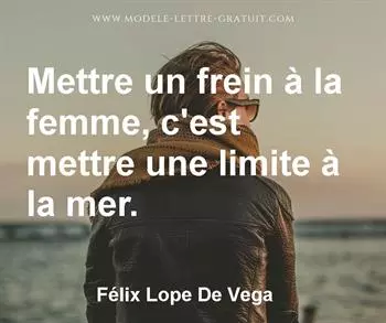 Citation de Félix Lope De Vega