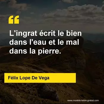 Citation Félix Lope De Vega