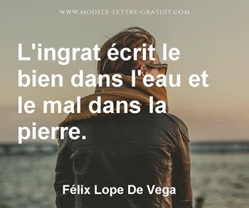 Citation de Félix Lope De Vega