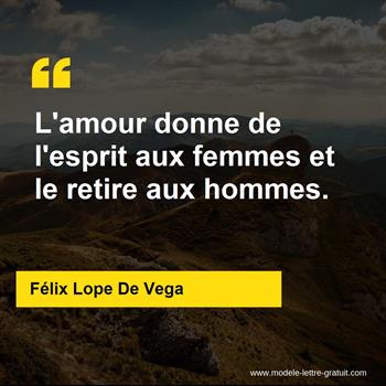 Citation Félix Lope De Vega