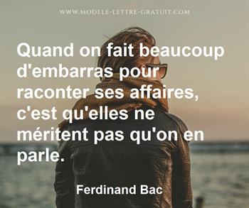 Citation de Ferdinand Bac