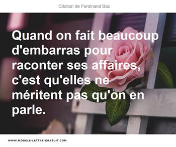 Citations Ferdinand Bac