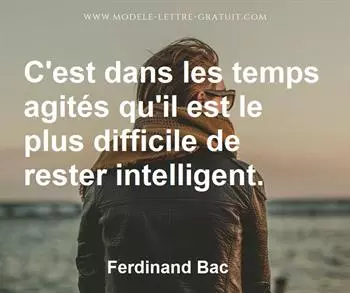 Citation de Ferdinand Bac