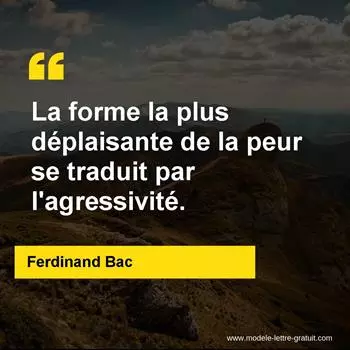 Citation Ferdinand Bac