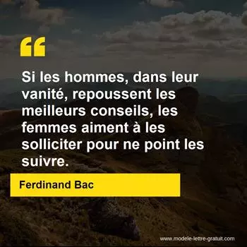 Citation Ferdinand Bac
