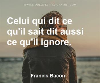Citation de Francis Bacon
