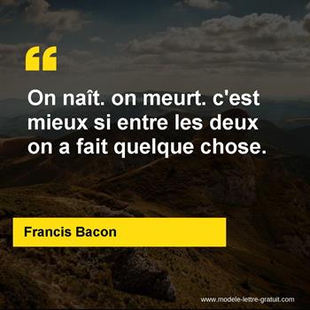 Citation de Francis Bacon