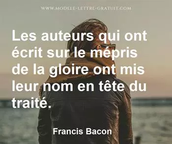 Citation de Francis Bacon