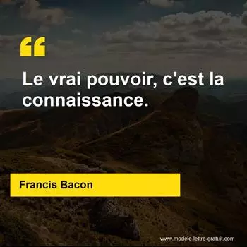 Citation Francis Bacon
