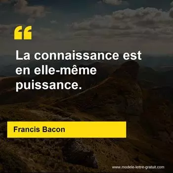 Citation Francis Bacon