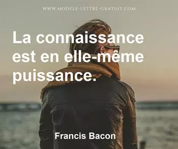 Citation de Francis Bacon