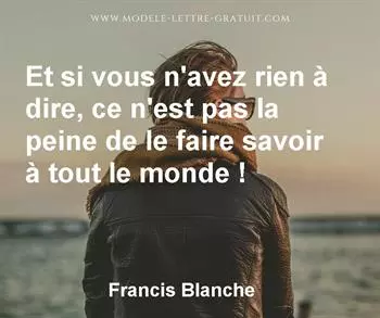 Citation de Francis Blanche