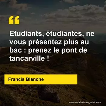 Citation Francis Blanche