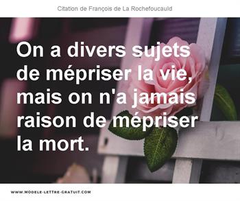 Citations François de La Rochefoucauld