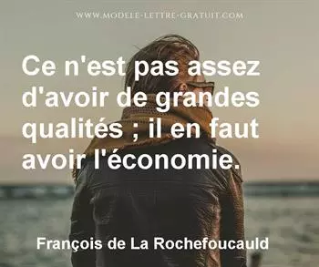 Citation de François de La Rochefoucauld