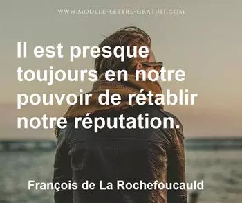 Citation de François de La Rochefoucauld