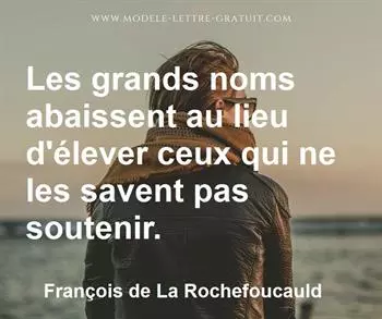 Citation de François de La Rochefoucauld