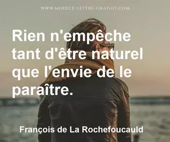 Citation de François de La Rochefoucauld