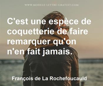 Citation de François de La Rochefoucauld