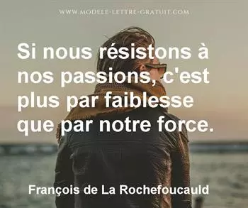Citation de François de La Rochefoucauld