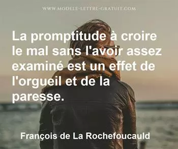 Citation de François de La Rochefoucauld
