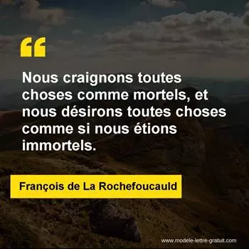 Citation François de La Rochefoucauld