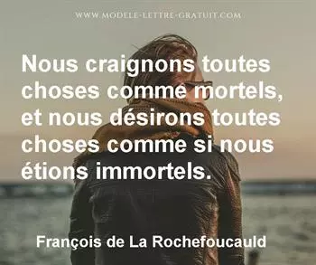 Citation de François de La Rochefoucauld
