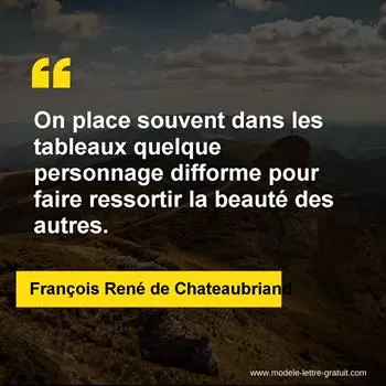 Citation François René de Chateaubriand