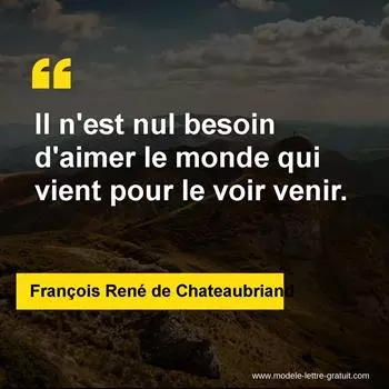 Citation François René de Chateaubriand