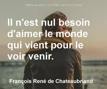 Citation de François René de Chateaubriand
