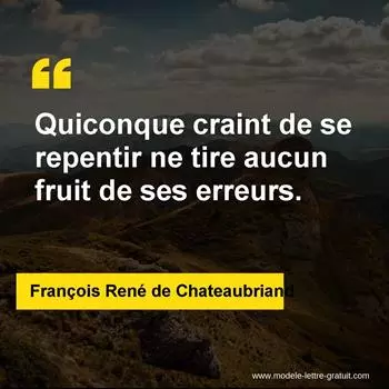 Citation François René de Chateaubriand