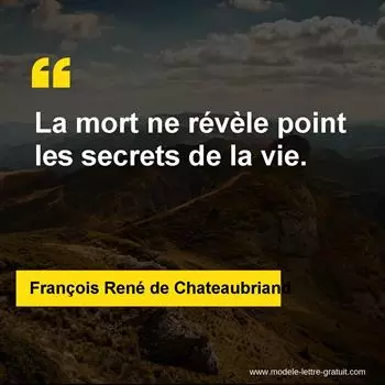 Citation François René de Chateaubriand