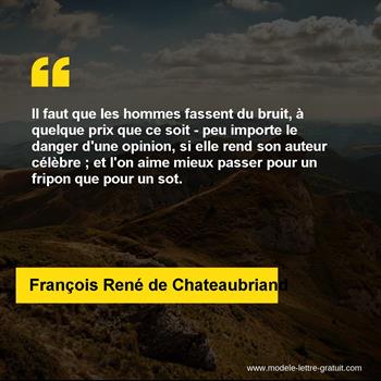 Citation de François René de Chateaubriand