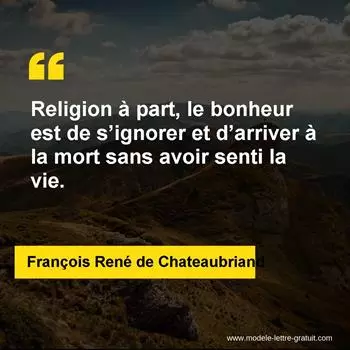 Citation François René de Chateaubriand